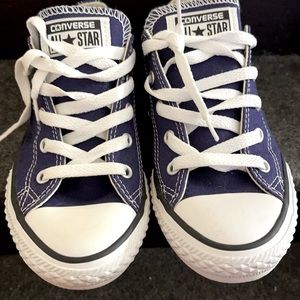 Kids Navy Blue Converse Shoes-Size 2
